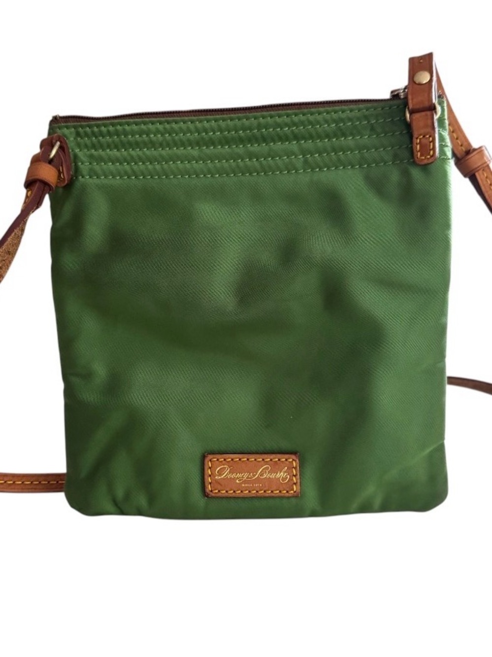 Dooney & Bourke Nylon North South Triple Zip Crossbody.Color: Kelly green nylon. - Picture 5 of 12
